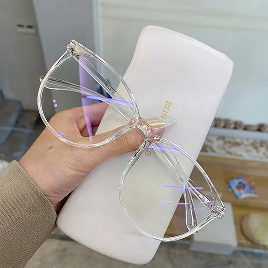 Women and man Glasses Ultralight Retro Transparent Frame Plain