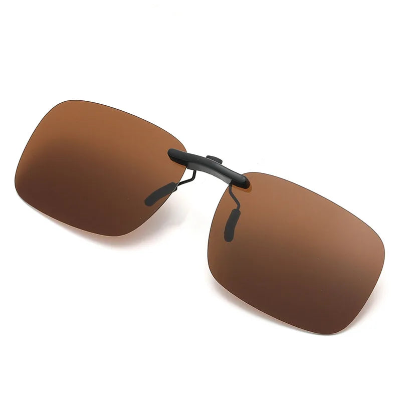 KLASSNUM Polarized Rimless Men Clip On Sunglasse Glasses Narrow Clip-on Lenses Women Anti-glare Sunglasses UV400 Goggles New In