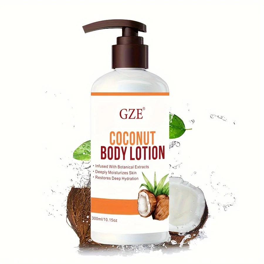 GZE Moisturizing Coconut Oil Formula Body Lotion for Dry Skin, Hand & Body Moisturizer with Green Coffee Extract & Vitamin E