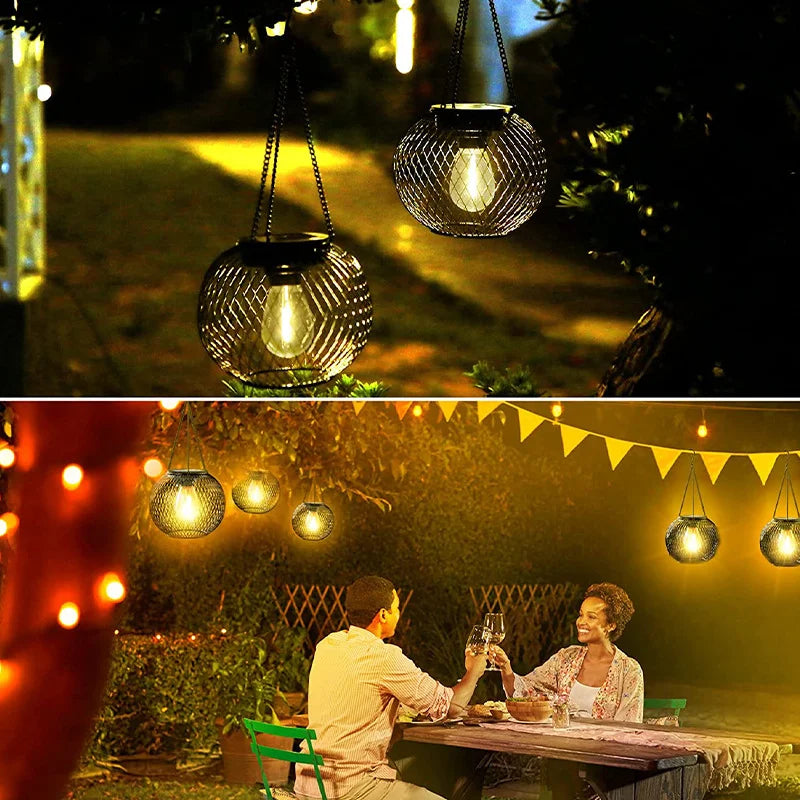 Outdoor Solar Lights Hanging Solar Lights Outdoor Garden Metal Hanging Lights Decorative Lighting Garden Lights