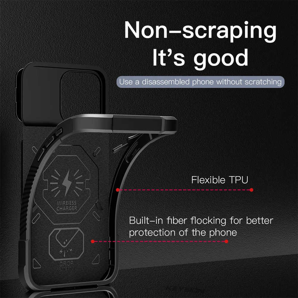 KEYSION Shockproof Case for MagSafe for iPhone 15 Pro Max 15Plus Silicone+PC Magnet Ring Stand Phone Cover.