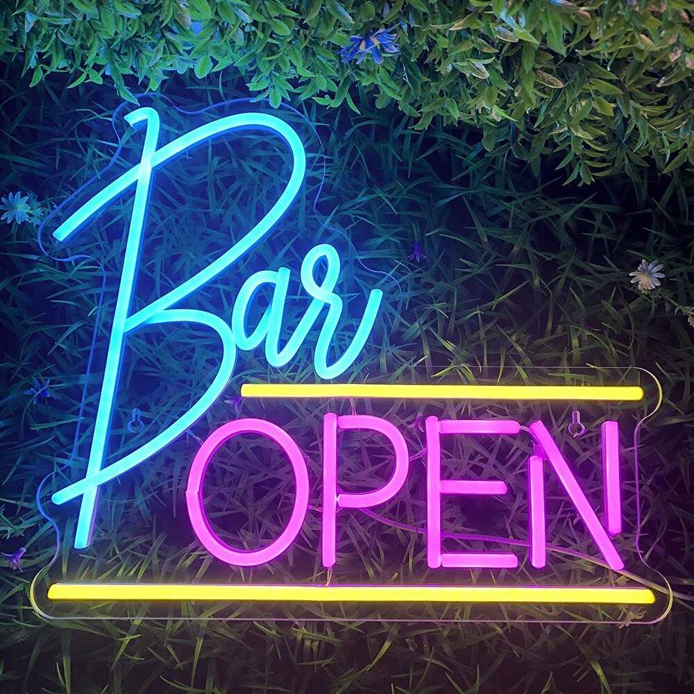 BAR OPEN New Led Signs