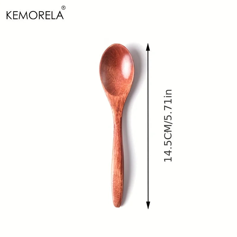 6PCS Wooden Tea Spoon Long