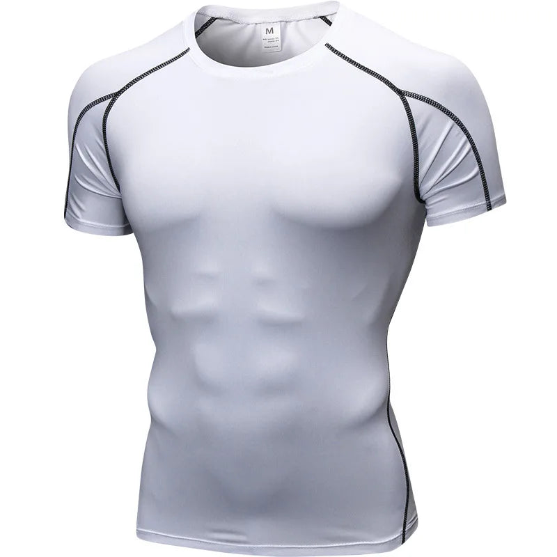 Elastic Men's Sport Running Shirt Fitness Sports Training Shirt