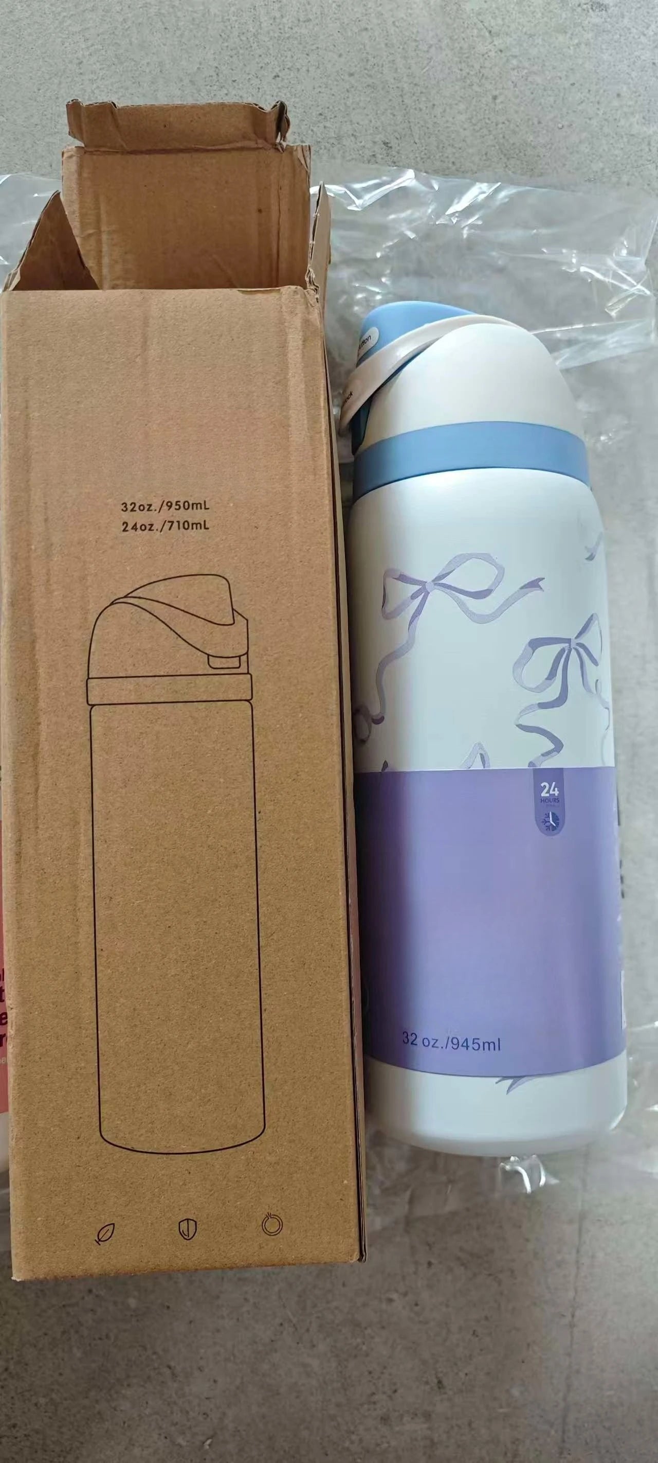 Owala 32oz Stainless Steel Thermos Cup Latest Colour Thermos Cup Cold Water Bottle Outdoor Camping Hiking Sports Water Bottle