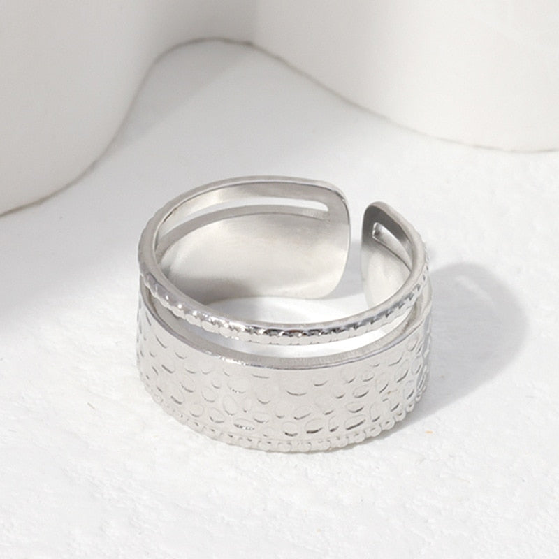 Metal Minimalist Glossy Rings