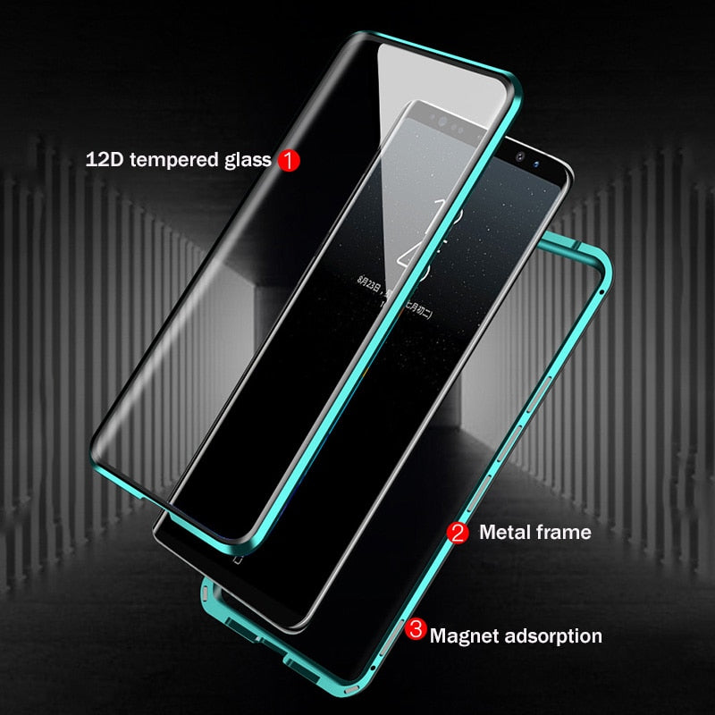 360 Protect Glass Phone Case for Samsung Galaxy