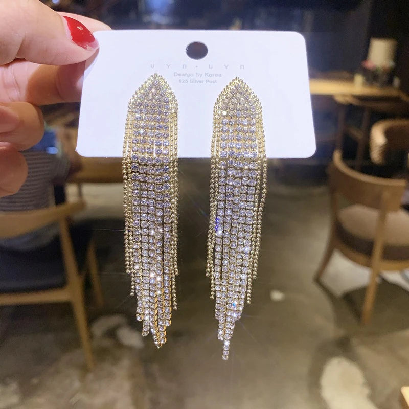 New Classic Shiny Crystal Clip on Earrings