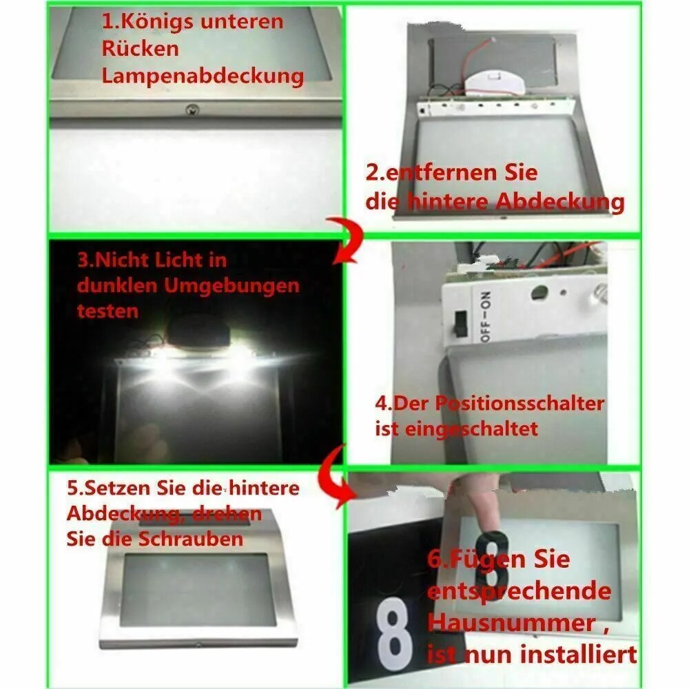 Solar led Number