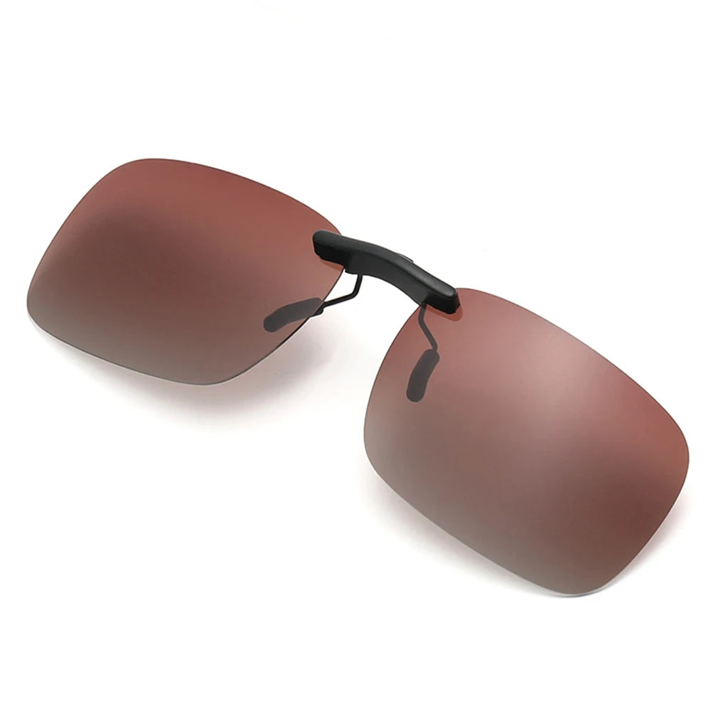 KLASSNUM Polarized Rimless Men Clip On Sunglasse Glasses Narrow Clip-on Lenses Women Anti-glare Sunglasses UV400 Goggles New In