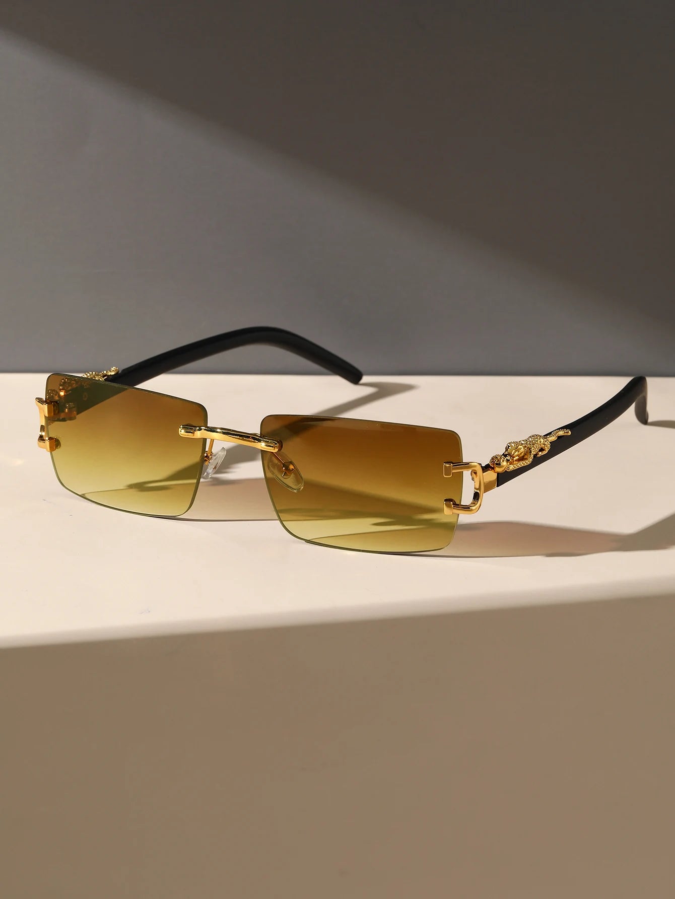 1/2/3 PCS Fashionable Trendy Frameless Rectangular Personalized Sunglasses For Daily Life