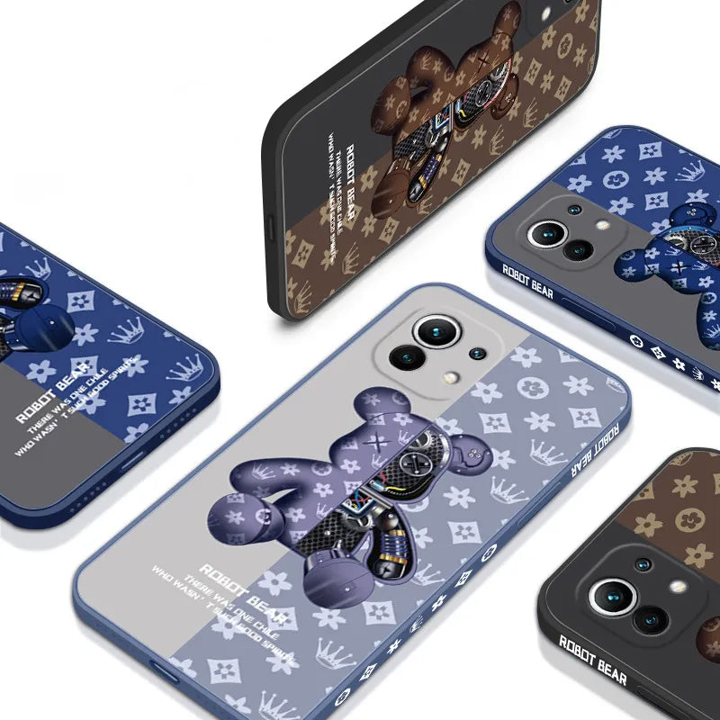 Painted Bear For Iphone 11 12 7 8 Plus Soft Cover Skin Frosted Phone Cases For Apple Iphone 13 Mini 14 Pro Xr Xs Max 13Pro 14Pro