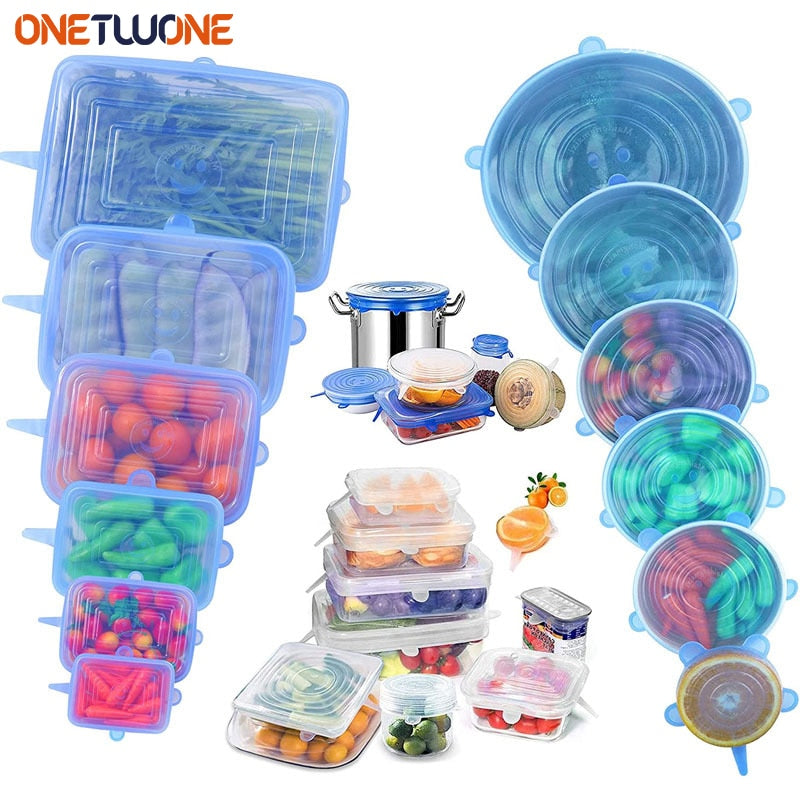 6 Pcs Silicone Cover for Food