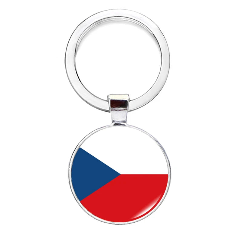 2026 National Flag Keychain Serbia France Spain Uruguay Croatia Chile Romania Netherlands Switzerland Brazil Football Keyring