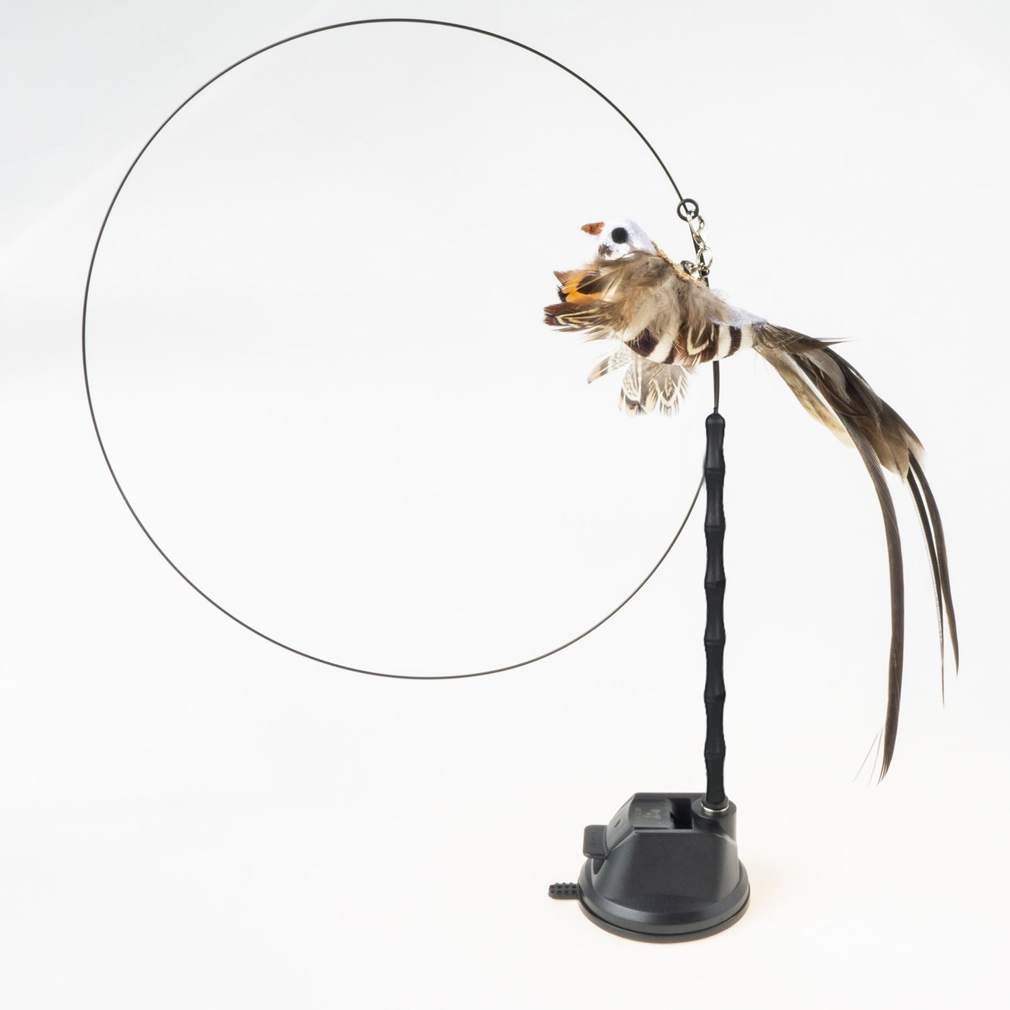 Handfree Bird/Feather Cat Wand with Bell