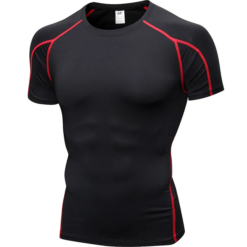 Elastic Men's Sport Running Shirt Fitness Sports Training Shirt