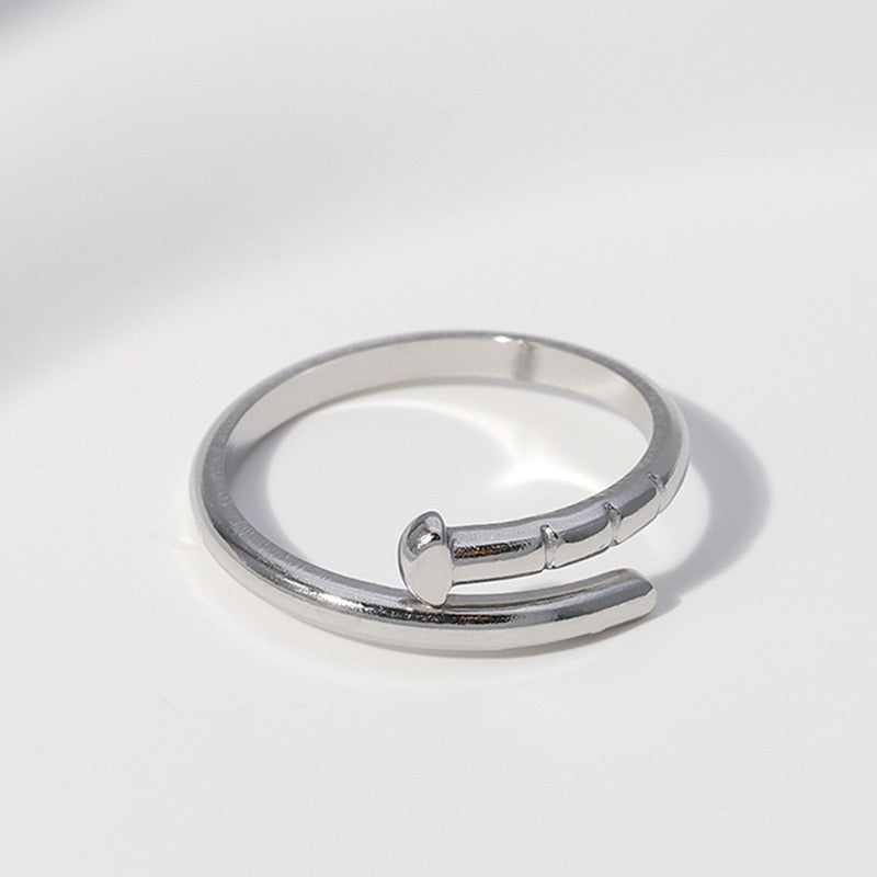 Metal Minimalist Glossy Rings