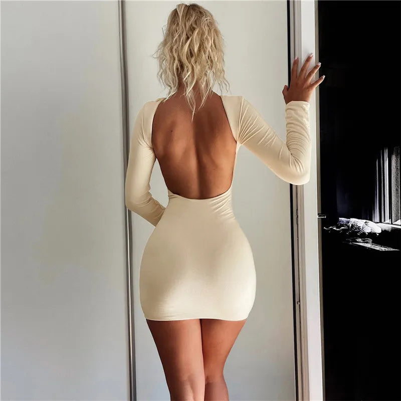 Open Back Mini Dress