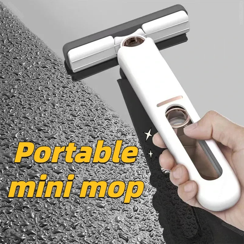 Mini Squeeze Mop Portable Cleaning Mop Handheld Desk Bathroom Car Window Glass Sponge Cleaner Household Cleaning Tools