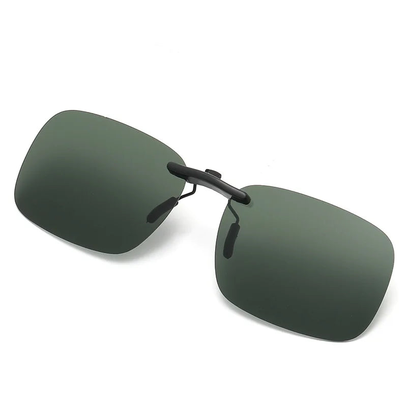 KLASSNUM Polarized Rimless Men Clip On Sunglasse Glasses Narrow Clip-on Lenses Women Anti-glare Sunglasses UV400 Goggles New In