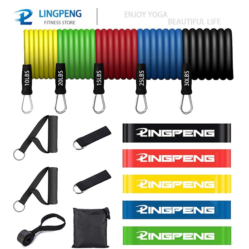 Resistance Bands Set 7 Piece Exercise Band Portable Home Gym