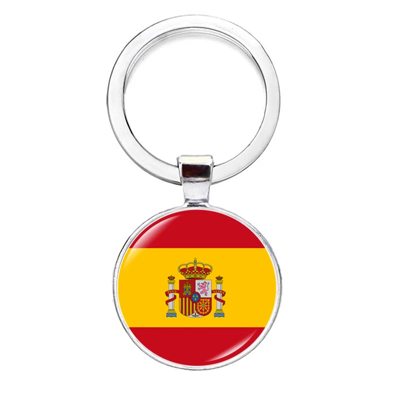 2026 National Flag Keychain Serbia France Spain Uruguay Croatia Chile Romania Netherlands Switzerland Brazil Football Keyring