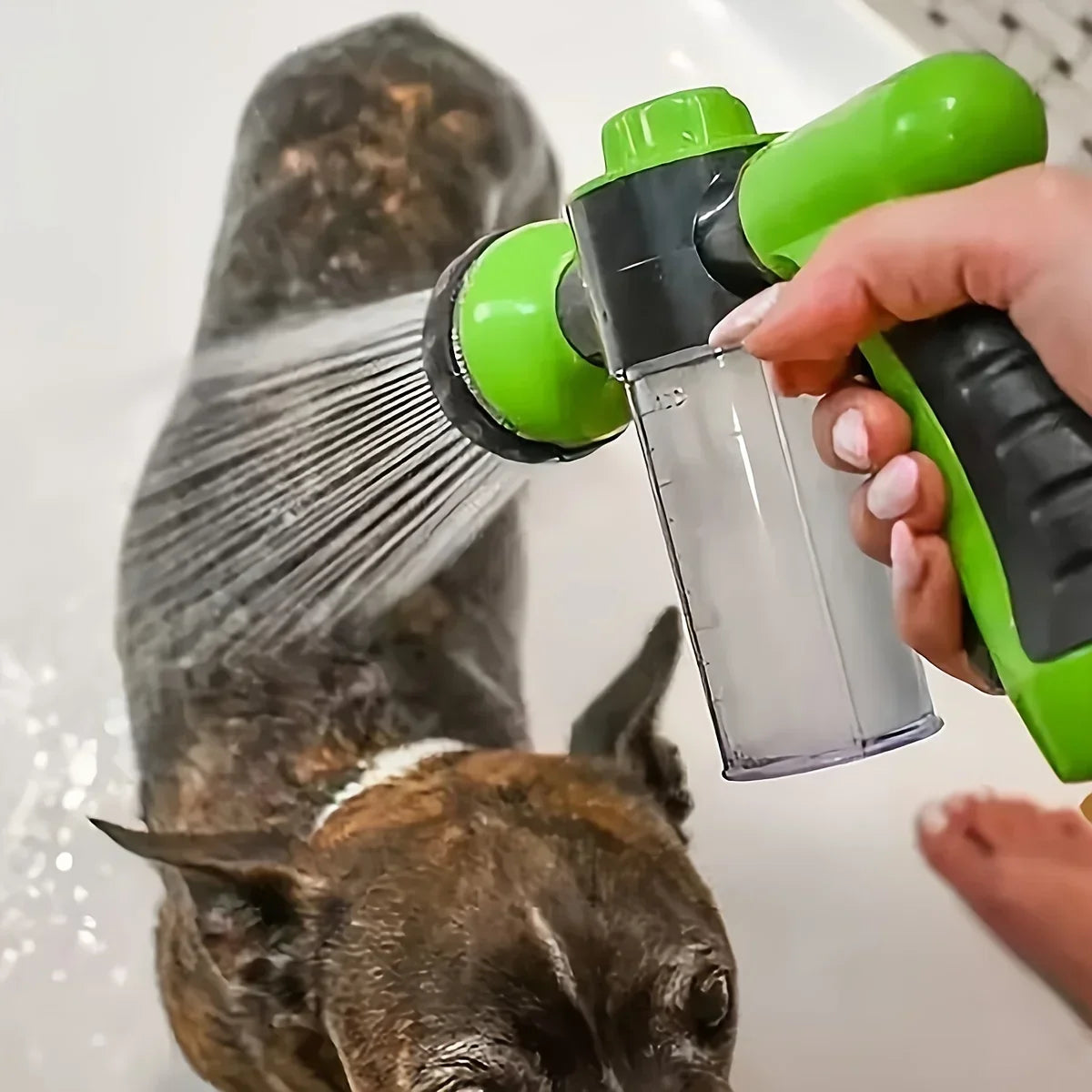 5pcs Pet Dog Shower Sprayer High-pressure Hose Nozzle Foam Water Gun Garden Watering Animal Horse Car Washing Tools Dog