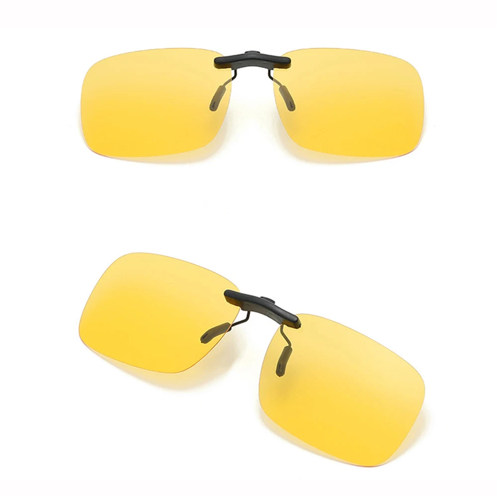 KLASSNUM Polarized Rimless Men Clip On Sunglasse Glasses Narrow Clip-on Lenses Women Anti-glare Sunglasses UV400 Goggles New In