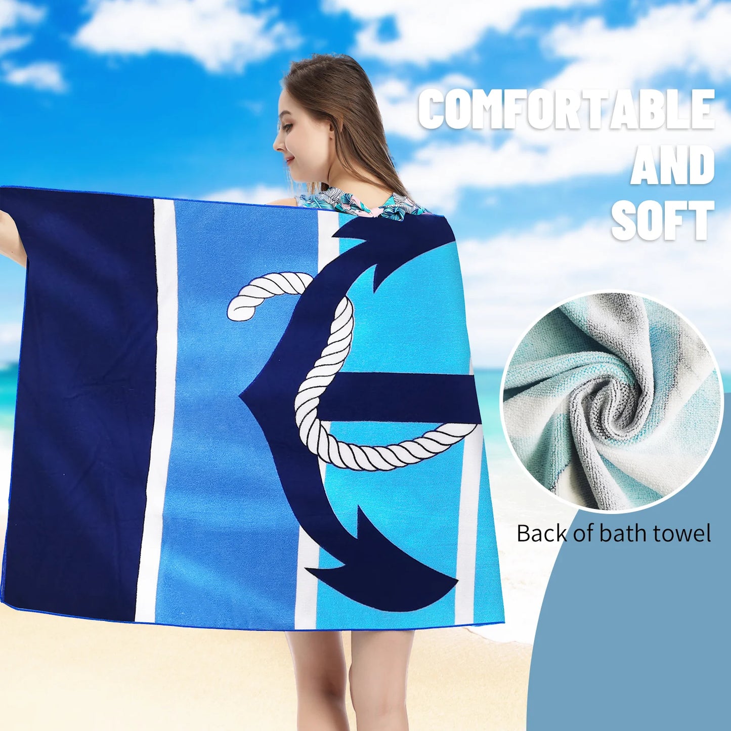 MUTAO Microfiber hairring Printed beach towel.