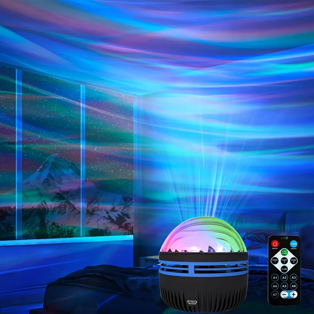 LED aurora projection with Remote Control