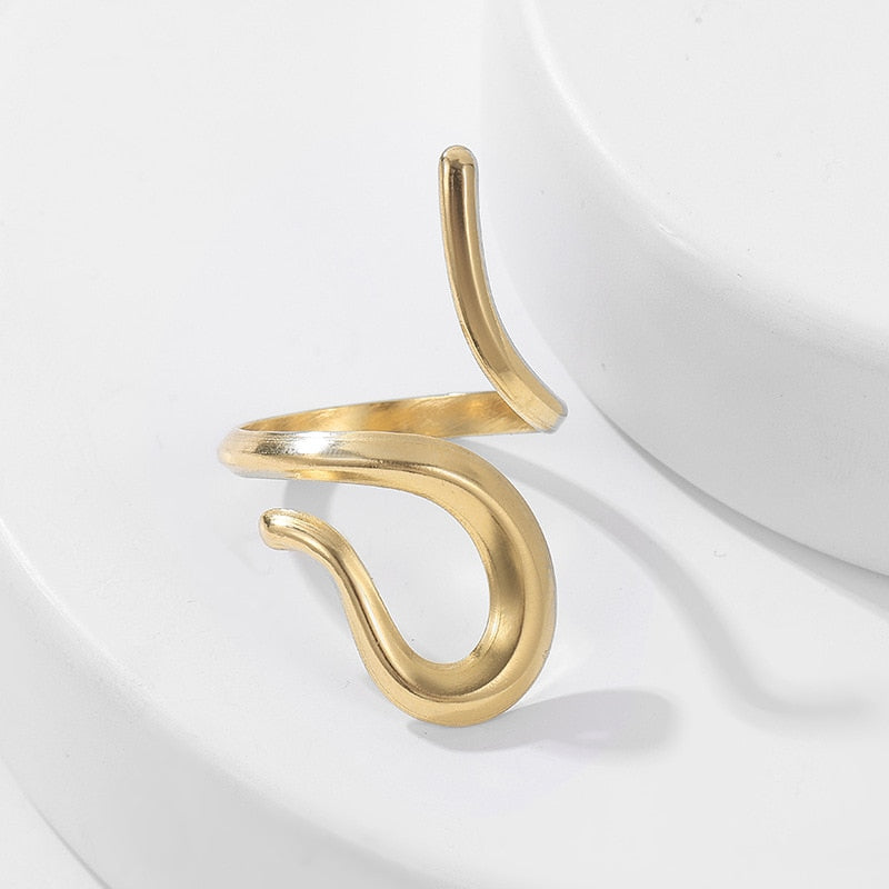 Metal Minimalist Glossy Rings