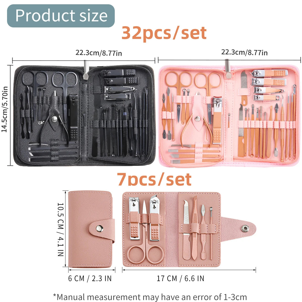 Manicure Set Nail Clippers Set 7/32pcs