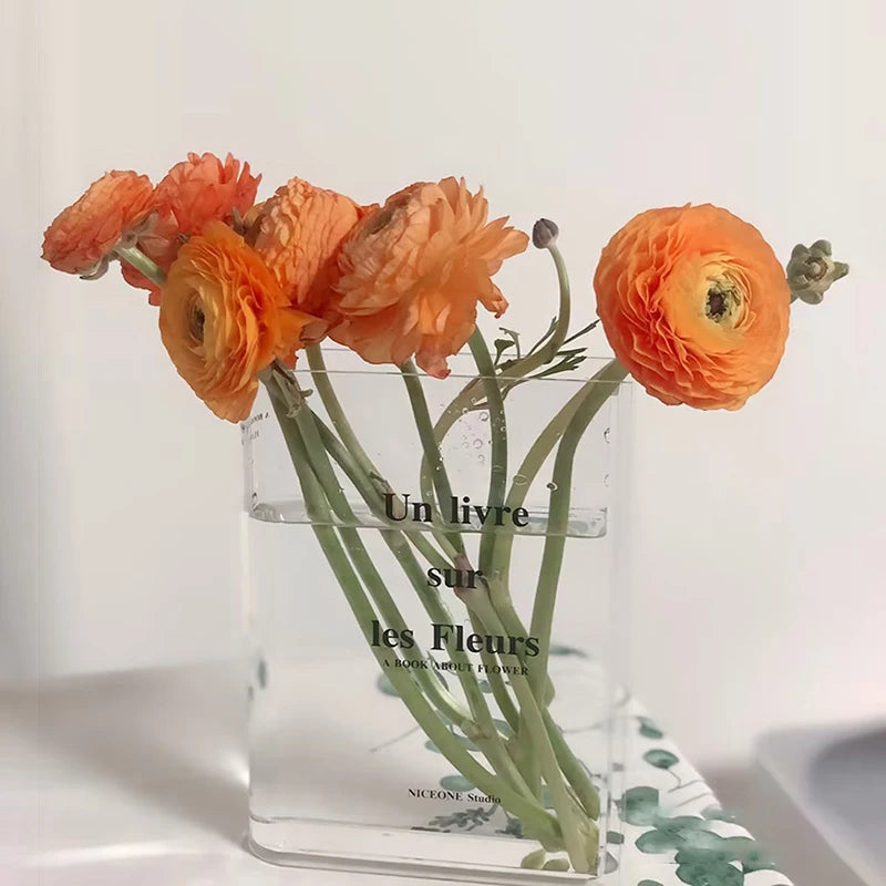 Book Transparent Acrylic Vase