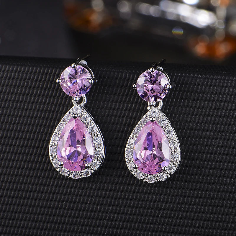 Sparkly Cubic Zirconia Clip on Earrings