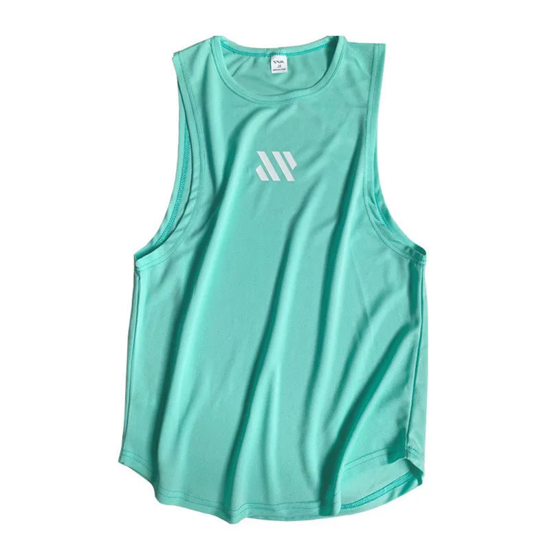 Mens Gym Tank top Men Fitness Sleeveless Shirt Male Mesh Breathable Fitness  Sports Vest Undershirt Gyms Running Vest Men