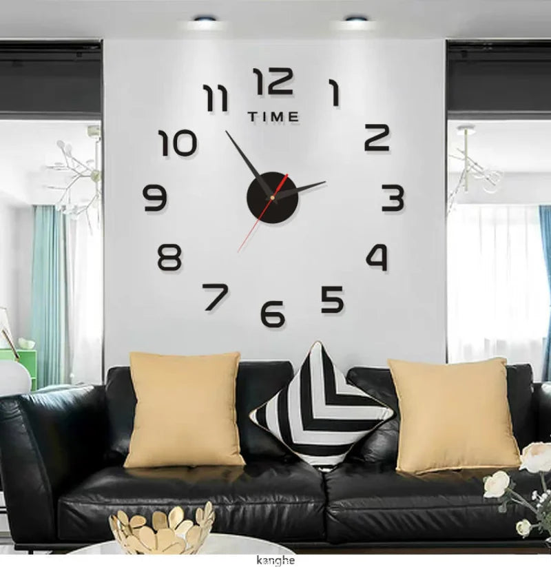 2023 Modern Design Large Wall Clock 3D DIY Quartz Clocks