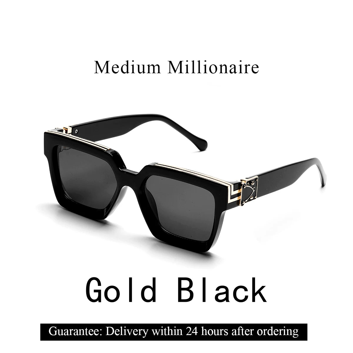 Ruiao Retro Black Millionaire Shades Luxury Sunglasses 2025 For Men Women