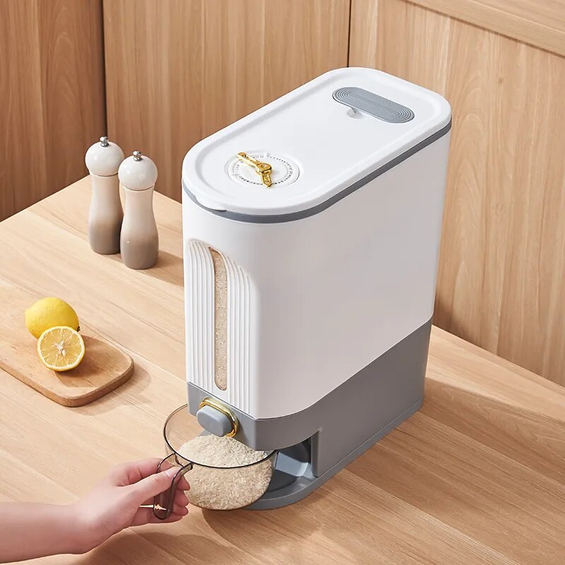 Rice Dispenser Kitchen Large Capacity Grain Container with Lid Moisture Proof Household Soybean Corn Cereal Storage Box