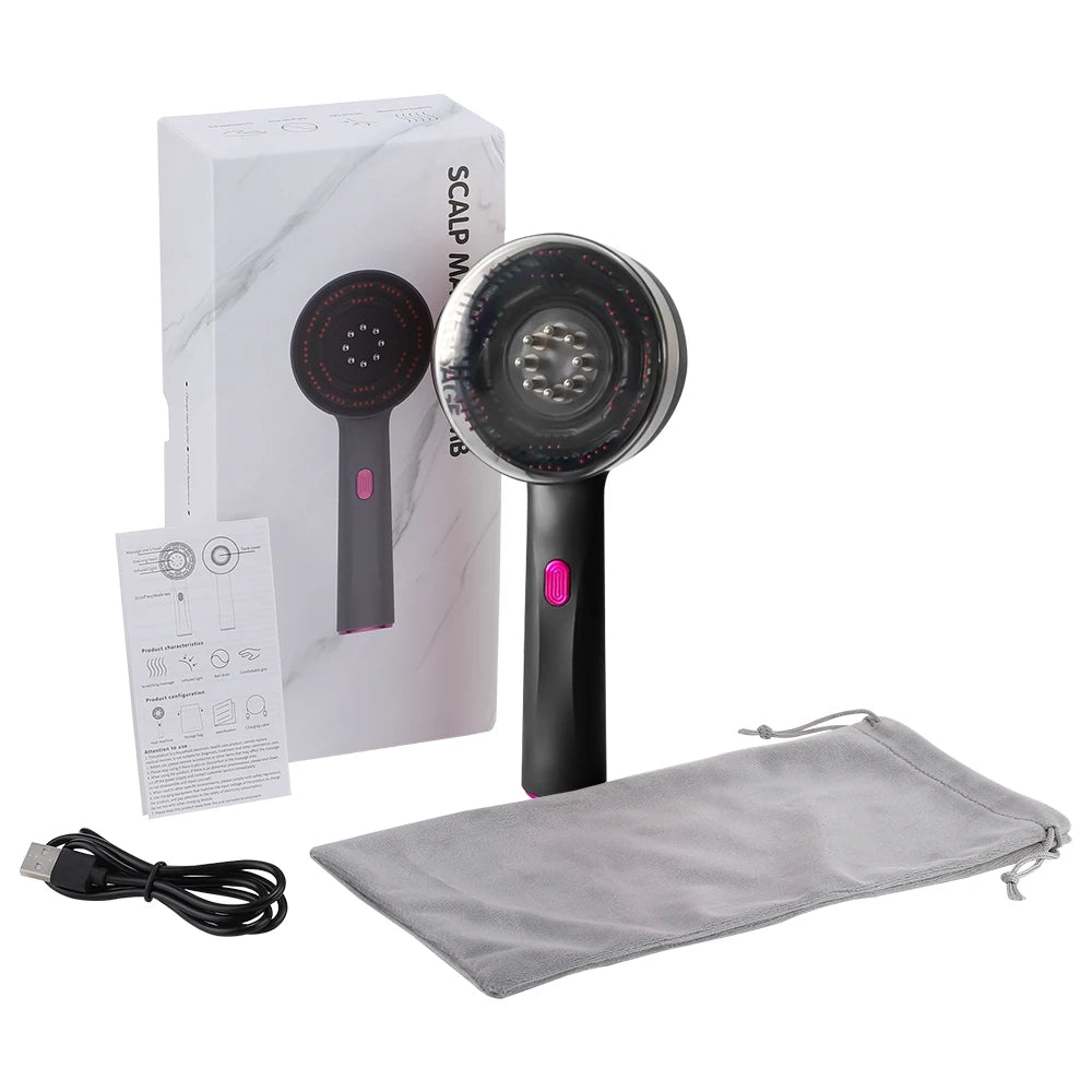 Scalp Massage Comb 630nm Infrared Light Head Massager for Hair Growth Electric Scalp Oil Applicator Anti-Hair Loss 30ml Oli