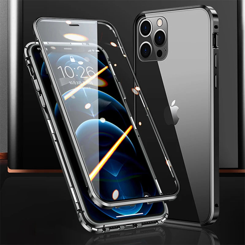 360°Full Protection Metal Magnetic Phone Case For IPhone