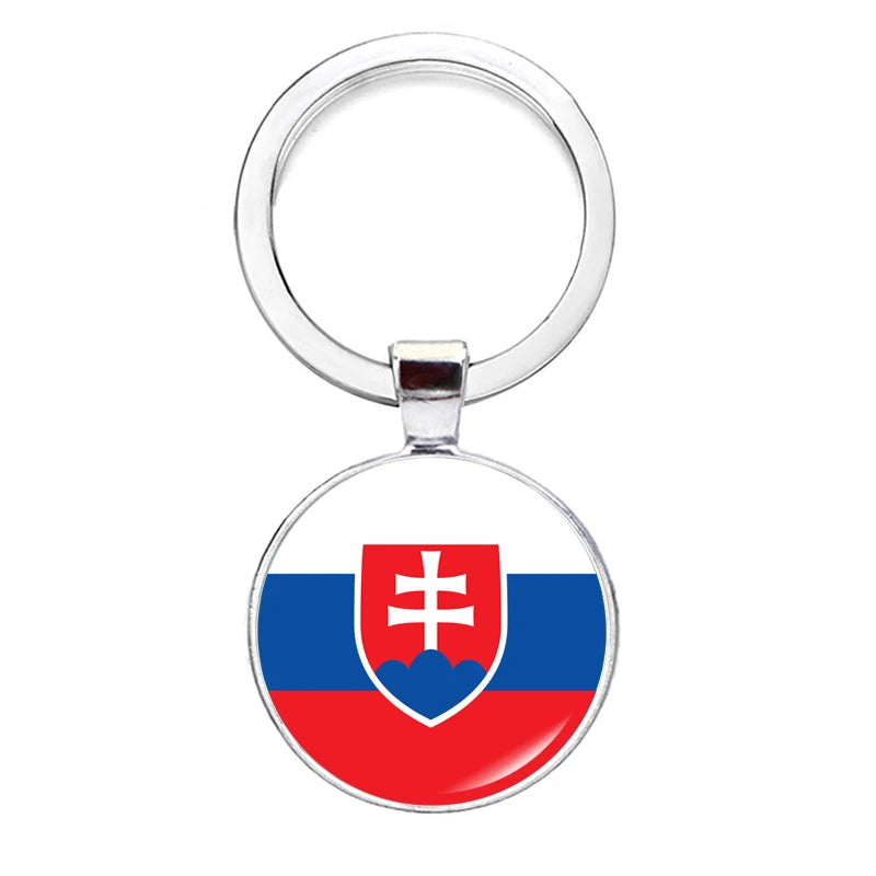 2026 National Flag Keychain Serbia France Spain Uruguay Croatia Chile Romania Netherlands Switzerland Brazil Football Keyring