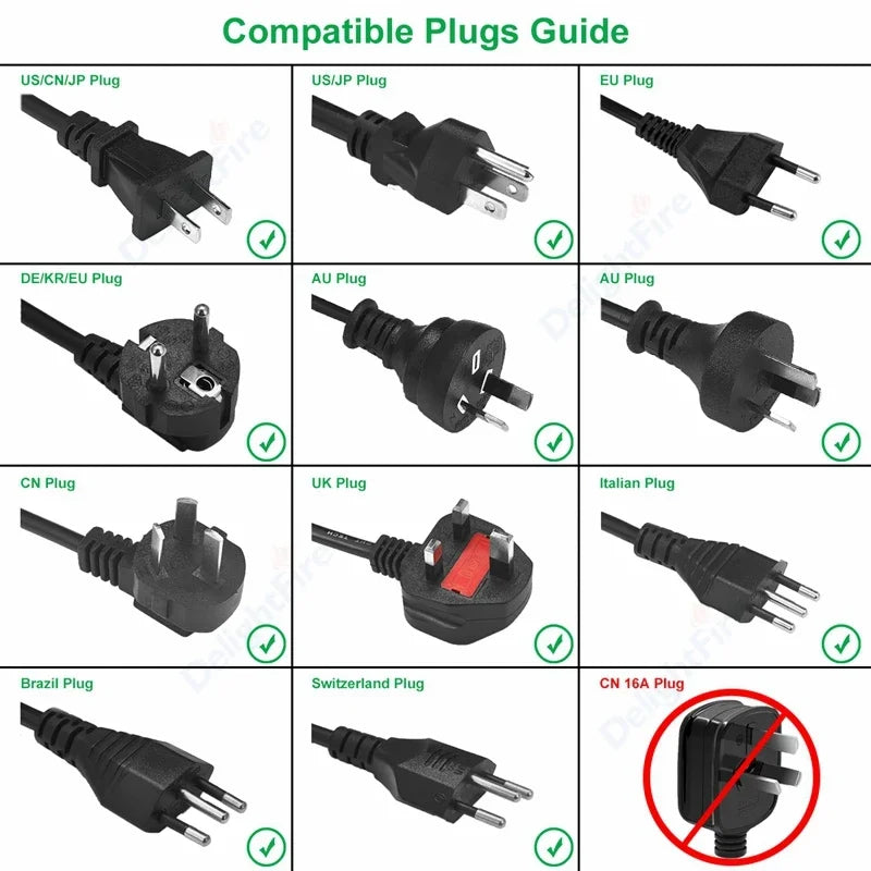 EU Plug Adapter Universal 16A EU Converter 2 Round Pin Socket AU UK CN US To EU Wall Socket AC 250V Travel Adapter High Quality