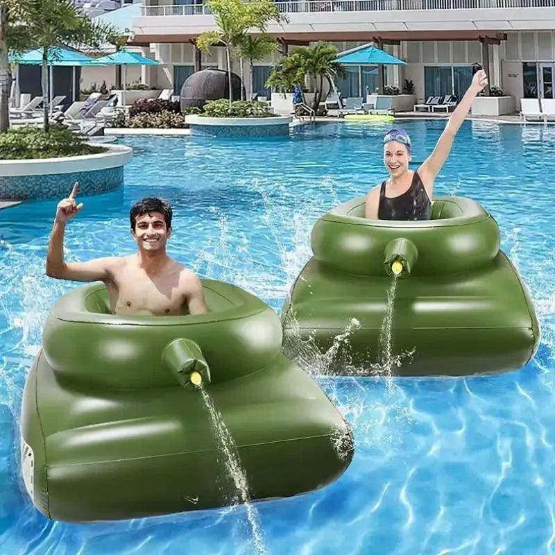 Inflatable Water Tank Toy with Water Game  Perfect for Pool Battles and Kids Swimming Water Play Equipment