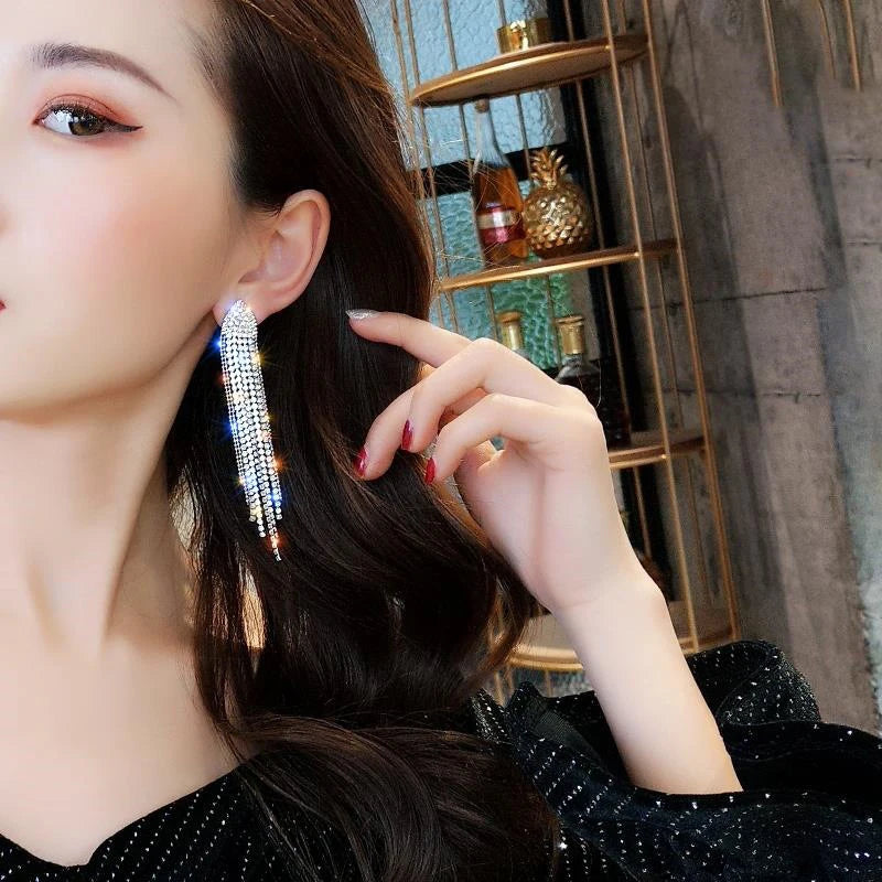 New Classic Shiny Crystal Clip on Earrings