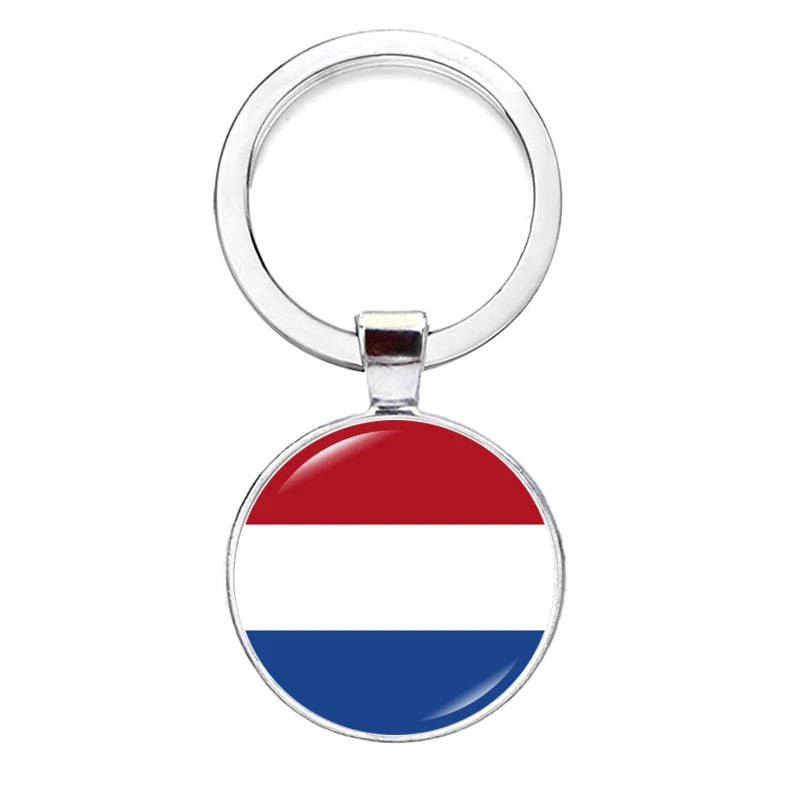 2026 National Flag Keychain Serbia France Spain Uruguay Croatia Chile Romania Netherlands Switzerland Brazil Football Keyring