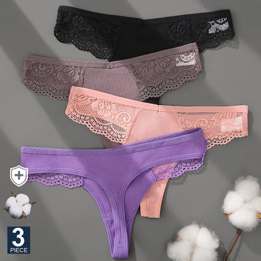 3PCS/Set Women Cotton Lingerie Panties