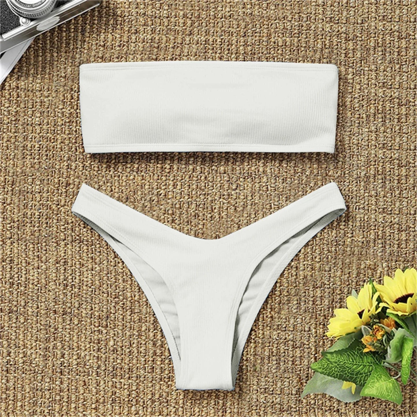 Women's Sexy Tube Top Bow Split Bikini Swimsuit Swim trunks Swimming 2024 Beachwear Swimwear