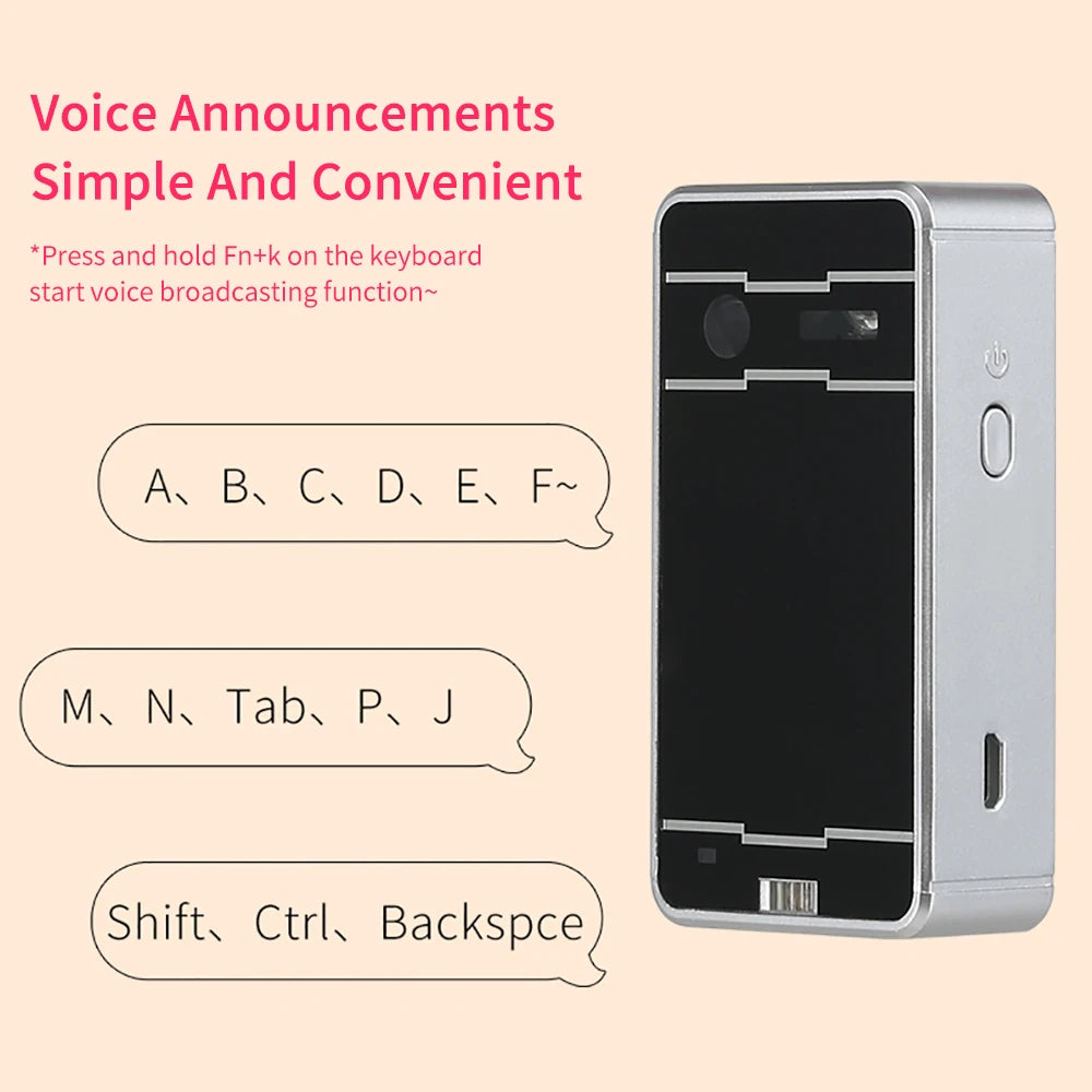 Portable Bluetooth Virtual Laser Keyboard Wireless Projection Mini Touch Keyboard For Computer Mobile Phone With Mouse Function
