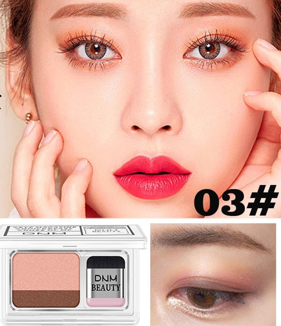 Two-color small box lazy eye shadow makeup