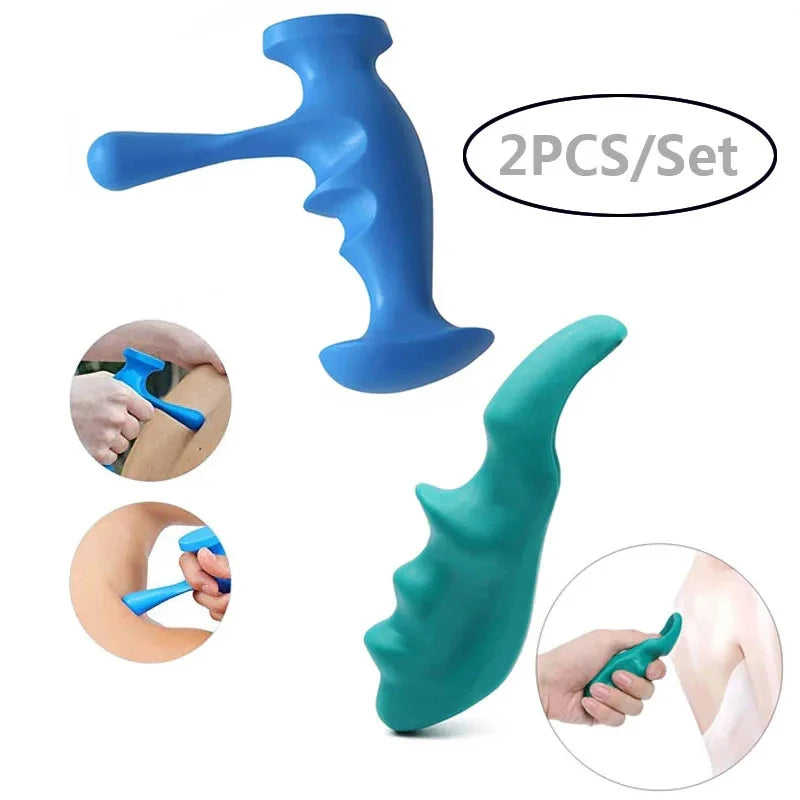 2Pcs Body Deep Tissue Manual Massage Tool Trigger Point Acupuncture Stick Thumb Saver Massager Foot Back Health